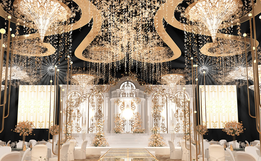 潍坊花木兰喜事汇金色大厅效果展示